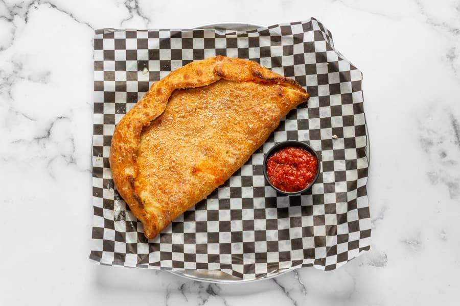 Calzone with a side of marinara